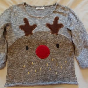 Baby holiday reindeer sweatshirt